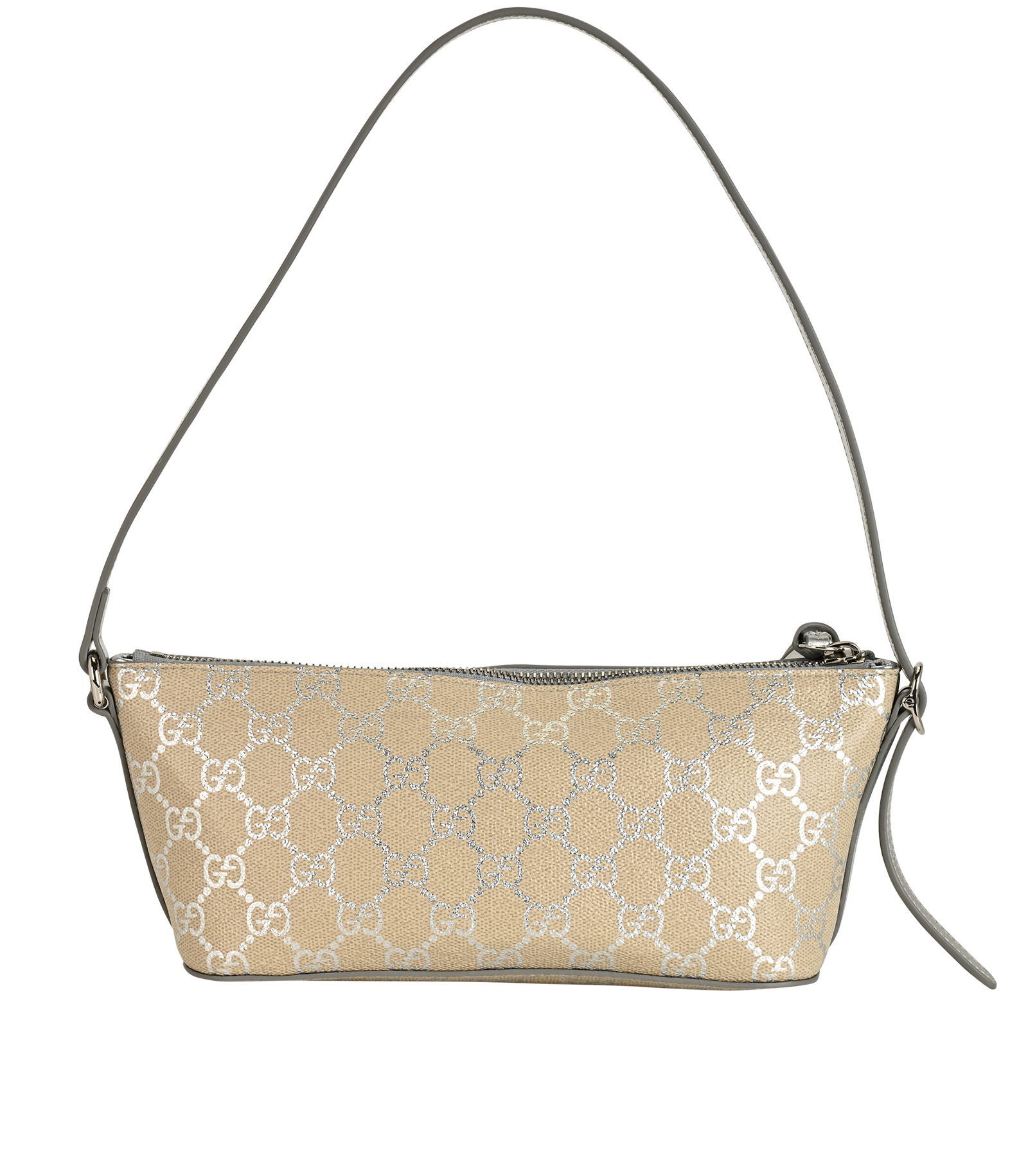 GG Small Emblem, &pound;550, Handbags, Beige/Silver, Canvas/Leather, Back view